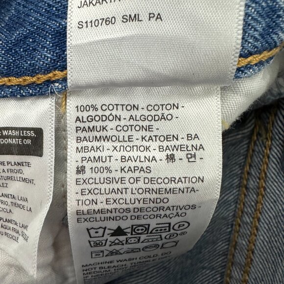 Levi's Ribcage Straight Ankle Distressed Raw Hem Button Fly Women's size 25 Jean - Picture 4 of 6